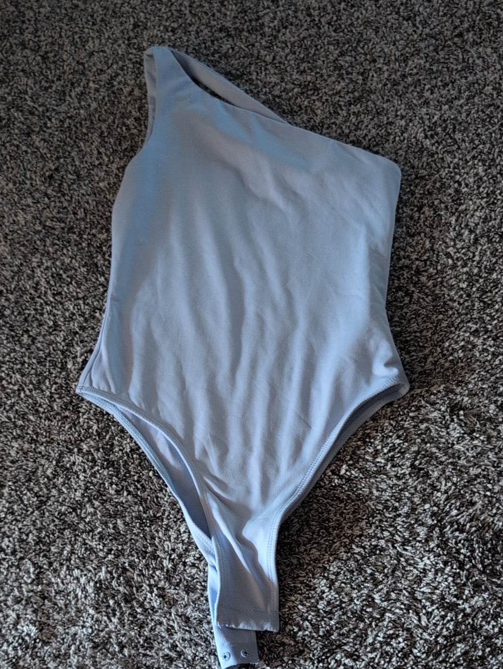 SHEIN Light Blue One-Shoulder Bodysuit